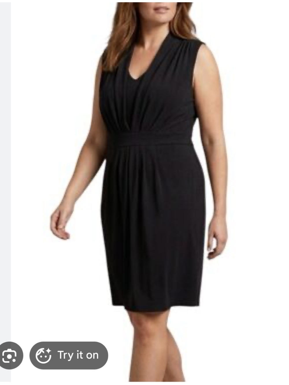 Chico’s Classic Black V-Neck Sleeveless Travel Dress Wrinkle Resistant